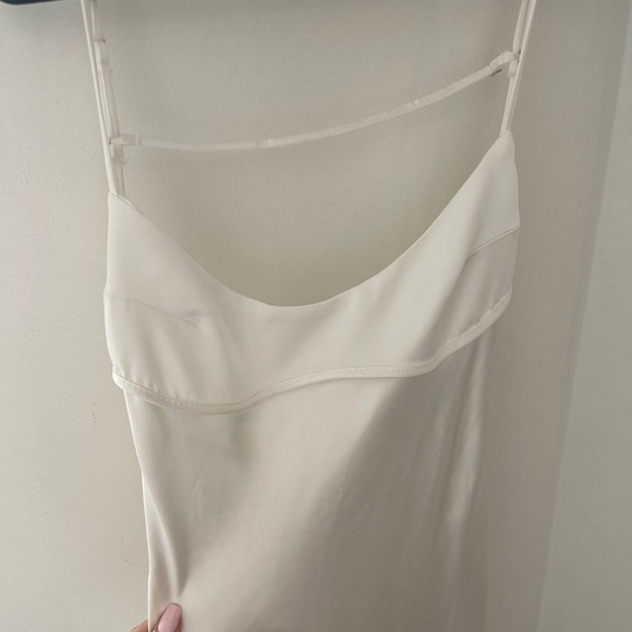 ZARA Satin Effect Dress, white, xsmall - Picture 3 of 3